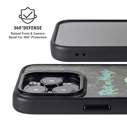 Adult Swim Rick and Morty Portal Travel iPhone 14 Pro Kickstand Case